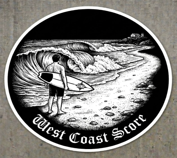West Coast Score Action Series- Weatherproof Vinyl Sickers