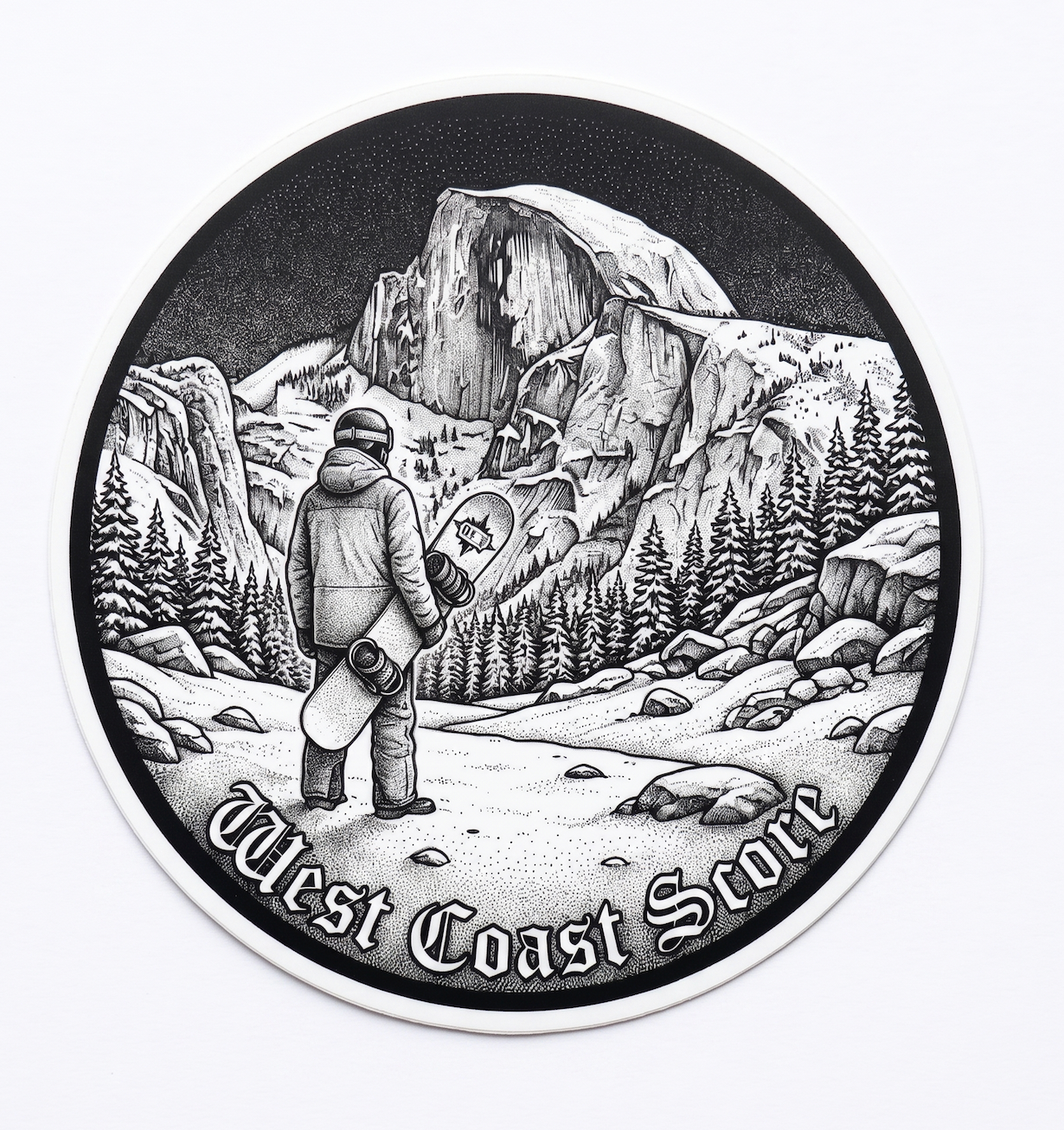 West Coast Score Snowboard Sticker